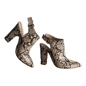 Aldo Legiladia Faux Snakeskin Block Heeled Booties Size 7.5